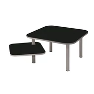 Asztal, kisméretű, ügyfélváró helyiségbe, ALBA "Zoe", fekete