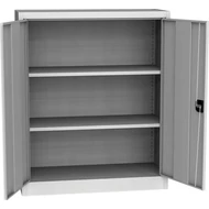 Fémszekrény, kétajtós, 115x95x40 cm, 1 polccal, , szürke