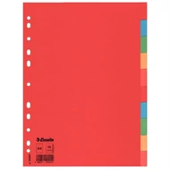 Regiszter, karton, A4, 10 részes, ESSELTE "Economy", színes Regiszter, karton, A4, 10 részes, ESSELTE "Economy", színes