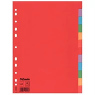 Regiszter, karton, A4, 12 részes, ESSELTE "Economy", színes Regiszter, karton, A4, 12 részes, ESSELTE "Economy", színes