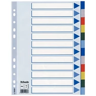 Regiszter, műanyag, A4, 12 részes, ESSELTE Regiszter, műanyag, A4, 12 részes, ESSELTE