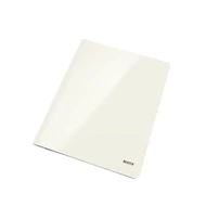 Gyorsfűző, laminált karton, lakkfényű, A4, LEITZ "Wow", fehér