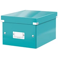 Irattároló doboz, A5, lakkfényű, LEITZ "Click&Store", jégkék