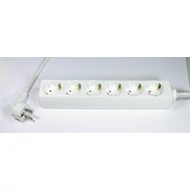 Elosztósor, 6 csatlakozóaljzat, 3 m kábelhosszúság