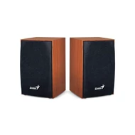 Hangszóró szett, 2.0, 6W, USB táp, fa burkolat, GENIUS "SP-HF180", barna