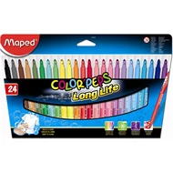 Filctoll készlet, mosható, MAPED "Color`Peps", 24 különböző szín