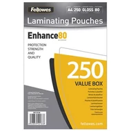 Meleglamináló fólia, 80 mikron, A4, fényes, 250 db,  FELLOWES