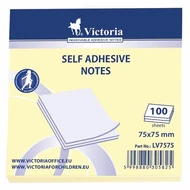 Öntapadó jegyzettömb, 75x75 mm, 100 lap