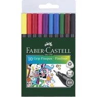 Rostirón készlet, 0,4 mm, FABER-CASTELL "Grip", 10 különböző szín