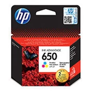 CZ102E Tintapatron Deskjet Ink Advantage 2510 sor nyomtatókhoz, HP 650 színes, 200 oldal (eredeti)