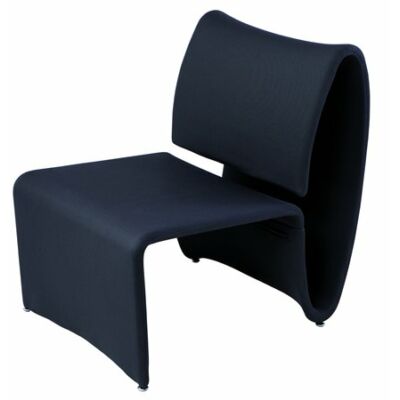 Ügyfélváró szék, fém és szövet,   ALBA "Aero", fekete