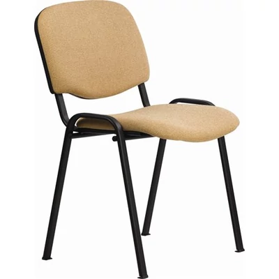 Tárgyalószék, szövetborítás, fekete fémváz, "Felicia", drapp