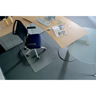 Székalátét, kemény felületre, E forma, 150x120 cm, RS OFFICE "Roll-o-Grip"