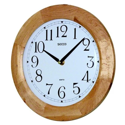 Falióra, fakeretes, 28cm, SECCO, natúr