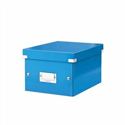 Irattároló doboz, A5, lakkfényű, LEITZ "Click&Store", kék