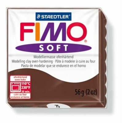 Gyurma, 56 g, égethető, FIMO "Soft", csokoládé