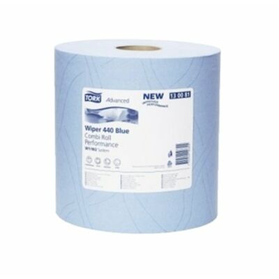 Törlőpapír, általános tisztításhoz, 2 rétegű, TORK, "Advanced", kék