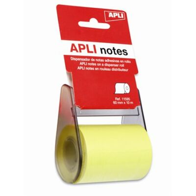 Öntapadó jegyzetpapír tekercsben, APLI, 60 mm x 10 m