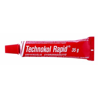 Ragasztó, folyékony, 35 g, TECHNOKOL "Rapid", piros