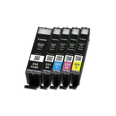 PGI-550PGB Tintapatron Pixma iP7250, MG5450, 6350 nyomtatókhoz, CANON fekete, 15ml (eredeti)