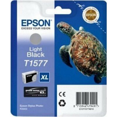 T15774010 Tintapatron StylusPhoto R3000 nyomtatóhoz, EPSON világos fekete, 25,9ml (eredeti)
