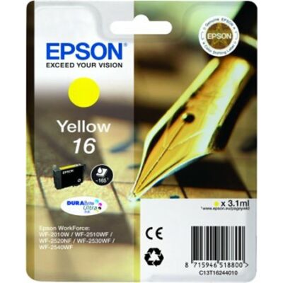 T16244010 Tintapatron Workforce WF2540WF nyomtatóhoz, EPSON sárga, 3,1ml (eredeti)