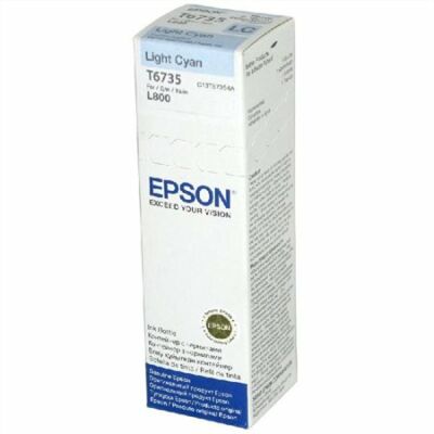T67354A10 Tintapatron L800 nyomtatóhoz, EPSON világos kék, 70ml (eredeti)