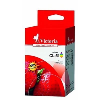 51 Tintapatron Pixma iP2200, 6210D, 6220D nyomtatókhoz, VICTORIA színes, 3*7ml (kompatibilis)