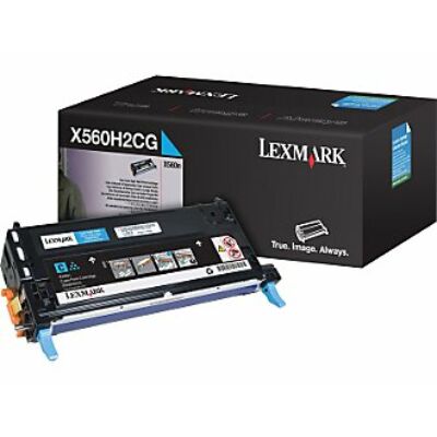 560H2CG Lézertoner X560n nyomtatóhoz, LEXMARK kék, 10k (eredeti)