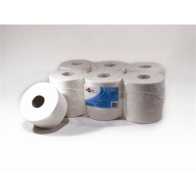 Toalettpapír, 2 rétegű, 130 m, 19 cm átmérő, "Jumbo", optimum fehér